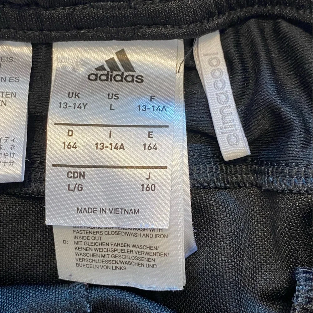 Adidas Girls Youth Soccer Black and Pink Athletic Pants, Size Youth Large - Picture 6 of 8